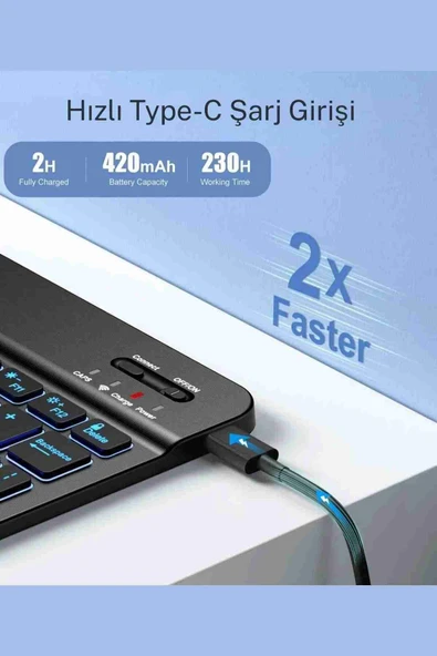 Honor Pad X9 Uyumlu Klavyeli Tablet Kılıfı - Resim 4
