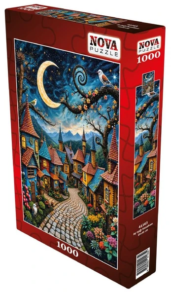 Nova Puzzle 1000 Parça Ay Işığı Kasabası Puzzle ürün görseli 1