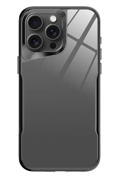 Fuchsia iPhone 14 Pro ile Uyumlu Craft Kapak - Siyah ürün görseli 1
