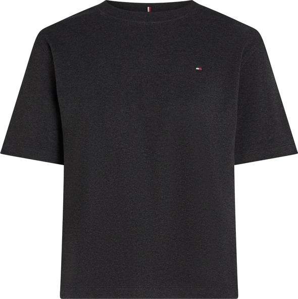 Tommy Hilfiger   MODERN INTERLOCK BOXY SS TEE Kadın Gri T-Shirt - WW0WW47458 ürün görseli 1