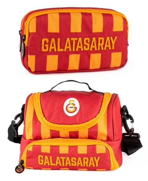 Galatasaray Erkek Çocuk Nakışlı Beslenme Çantası ve Kalemlik Seti (İkili Set) - ME25541 ürün görseli 1