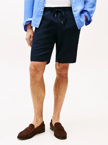 HARLEM PO LINEN SHORT Erkek Mavi Şort - MW0MW37804 ürün görseli 1