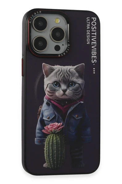 Fuchsia iPhone 14 Pro ile Uyumlu Fun Kablosuz Şarj Özellikli Kapak - Derin Mor ürün görseli 1