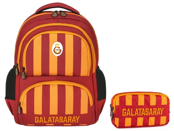 Galatasaray Erkek Çocuk Nakışlı Okul Çantası ve Kalemlik Seti (İkili Set) - 25539 ürün görseli 1