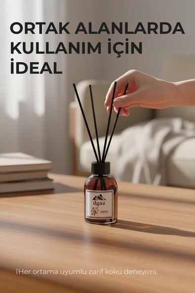 Kahve Bambu Çubuklu Oda Kokusu 110 ml Red Diffuser Coffe Ortam Kokusu - Resim 3