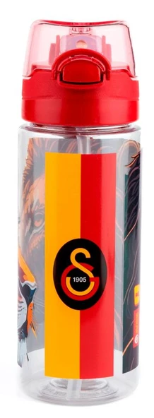 Galatasaray Leon Baskılı 500 ml'lik Okul ve Günlük Matara/Suluk - Pipetli - 25570 ürün görseli 1