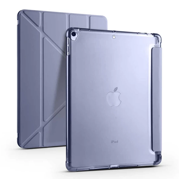 Apple iPad 10.2 (8.Nesil-9.Nesil) Uyumlu Kalemlikli Premium Standlı Katlanabilir Uyku Modu Özellikli Tablet Kılıfı ürün görseli 1