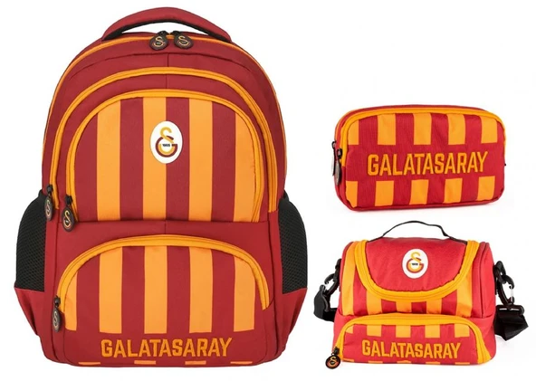 Galatasaray Erkek Çocuk Nakışlı Üçlü Çanta Seti - 25539 ürün görseli 1