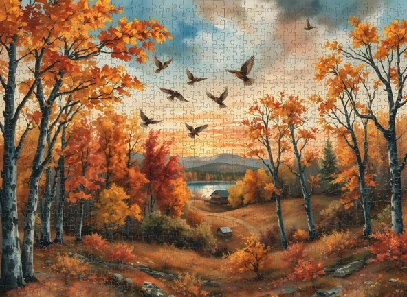 Nova Puzzle 1000 Parça Sonbahar Rüyası Puzzle - Resim 3