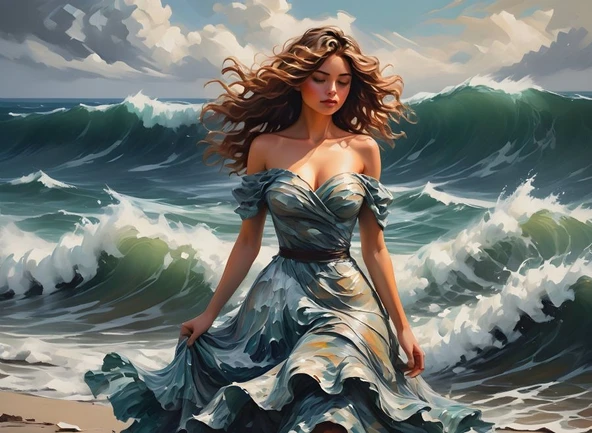 Nova Puzzle 1000 Parça Ruhumu Yansıtan Dalgalar Puzzle - Dalgalar ve Kadın ürün görseli 1