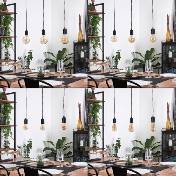 RİOLİGHT RETRO MASA ÜSTÜ SARKIT AVİZE UZUNLUK: 60CM - Resim 2