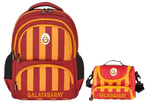 Galatasaray Erkek Çocuk Nakışlı Sırt Çantası ve Beslenme Çantası Seti - 25539 ürün görseli 1