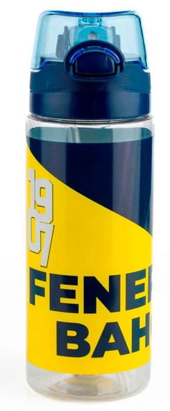 Fenerbahçe Arma Baskılı 500 ml Pipetli Çocuk Okul Matarası/Suluk - 25771 ürün görseli 1