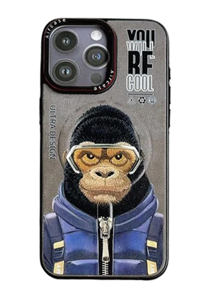 Fuchsia iPhone 14 Pro ile Uyumlu Fun Kablosuz Şarj Özellikli Kapak - Natural Grey ürün görseli 1
