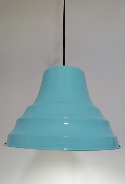 RİOLİGHT RETRO TURKUAZ İÇİ TURKUAZ TEKLİ METAL SARKIT ÇAP:27CM ürün görseli 1