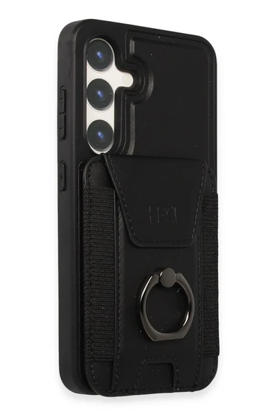 Fuchsia Samsung Galaxy S24 ile Uyumlu HBC-228 Havana Magnet Kartvizitli Kapak - Siyah ürün görseli 1
