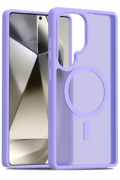 Fuchsia Samsung Galaxy S25 Ultra ile Uyumlu Jota Kablosuz Şarj Özellikli Kapak - Lila ürün görseli 1