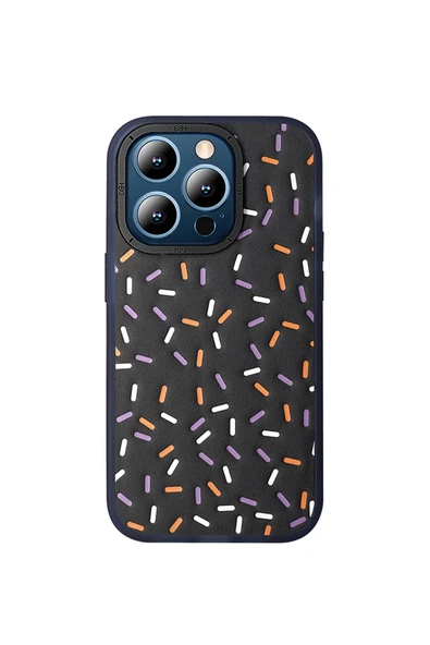 Fuchsia iPhone 15 Pro ile Uyumlu Kılıf HBC-222 Bern Kapak - Gri ürün görseli 1