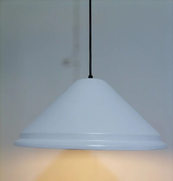 RİOLİGHT RETRO BEYAZ İÇİ BEYAZ TEKLİ SARKIT ÇAP: 33CM ürün görseli 1