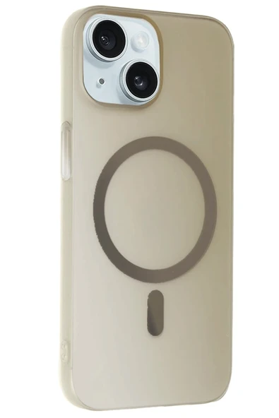 Fuchsia iPhone 15 ile Uyumlu Plus Tuna PC Slim Kablosuz Şarj Özellikli Kapak - Titan Gri ürün görseli 1