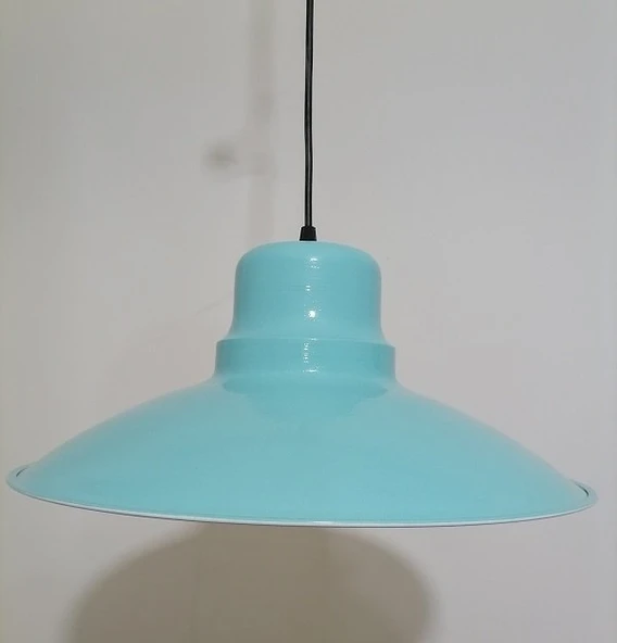 RİOLİGHT RETRO TURKUAZ İÇİ TURKUAZ TEKLİ METAL SARKIT ÇAP: 37CM ürün görseli 1