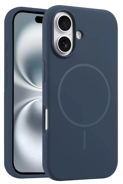 Fuchsia iPhone 16 Plus ile Uyumlu Kılıf Jully Kablosuz Şarj Özellikli Kapak - Lacivert ürün görseli 1
