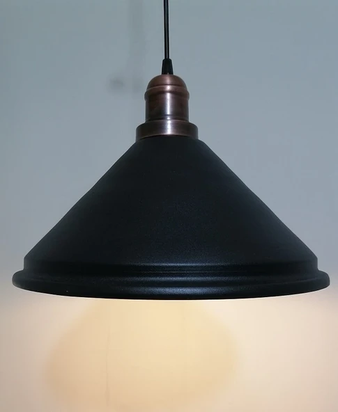 RİOLİGHT RETRO SİYAH İÇİ GOLD TEKLİ METAL SARKIT ÇAP: 33CM ürün görseli 1