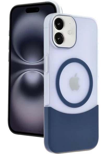 Fuchsia iPhone 11 ile Uyumlu Velar Kablosuz Şarj Özellikli Kapak - Lacivert ürün görseli 1