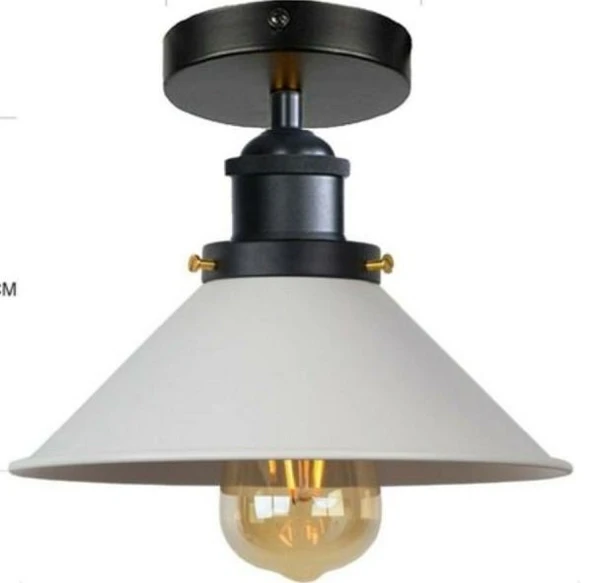 RİOLİGHT METAL BEYAZ PLOFONYER SARKIT ŞAPKA ÇAPI: 28CM ürün görseli 1