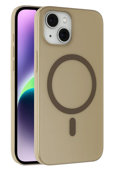 Fuchsia iPhone 14 ile Uyumlu Tuna PC Slim Kablosuz Şarj Özellikli Kapak - Titan Gri ürün görseli 1