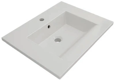Bocchi 1161-001-0126 Milano Etajerli Lavabo 60 cm Parlak Beyaz ürün görseli 1