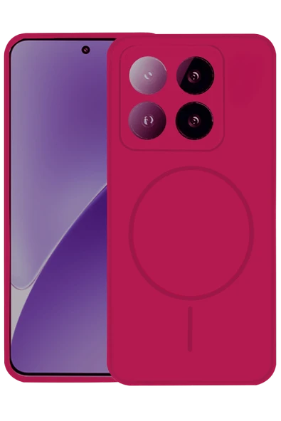 Fuchsia Mi 14T Pro ile Uyumlu Kılıf Jully Kablosuz Şarj Özellikli Kapak - Fuşya ürün görseli 1