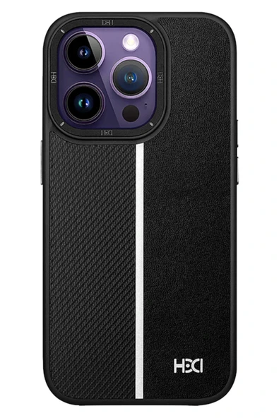 Fuchsia iPhone 14 Pro ile Uyumlu Kılıf HBC-155 Lizbon Kapak - Siyah ürün görseli 1