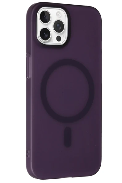 Fuchsia iPhone 14 Pro ile Uyumlu Tuna PC Slim Kablosuz Şarj Özellikli Kapak - Derin Mor ürün görseli 1