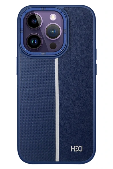 Fuchsia iPhone 14 Pro Max ile Uyumlu Kılıf HBC-155 Lizbon Kapak - Lacivert ürün görseli 1