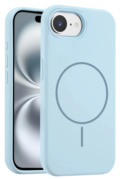 Fuchsia iPhone 16E ile Uyumlu Kılıf Jully Kablosuz Şarj Özellikli Kapak - Mavi ürün görseli 1