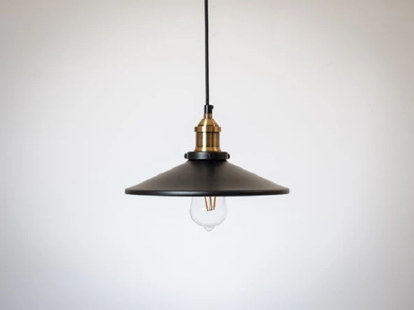 RİOLİGHT RETRO TEKLİ METAL SARKIT AVİZE ŞAPKA ÇAPI: 28CM ürün görseli 1