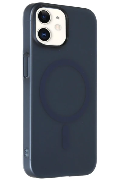 Fuchsia iPhone 11 ile Uyumlu Tuna PC Slim Kablosuz Şarj Özellikli Kapak - Lacivert ürün görseli 1