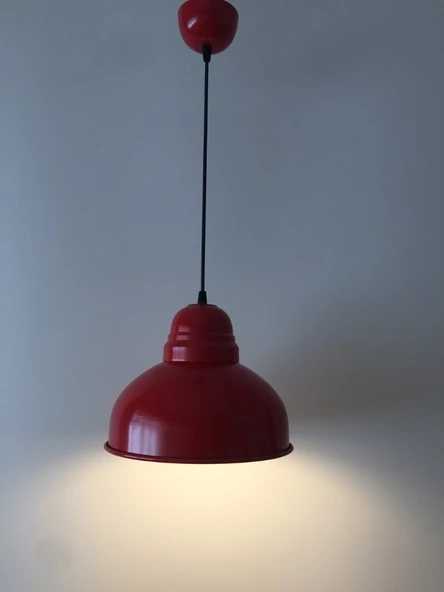 RIOLIGHT KIRMIZI İÇİ BEYAZ TEKLİ METAL SARKIT ÇAP: 30CM ürün görseli 1