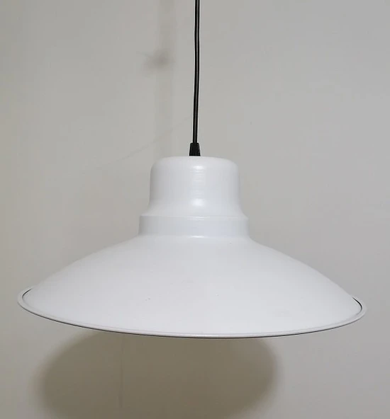 RİOLİGHT RETRO BEYAZ İÇİ BEYAZ TEKLİ METAL SARKIT ÇAP: 37CM ürün görseli 1