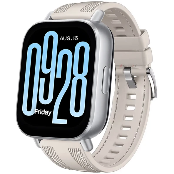 Redmi Watch 5 Active Redmi 5 Lite ile Uyumlu Metal Tokalı Dikiş Detaylı Şık Dokuma Silikon Kordon  Starlight ürün görseli 1