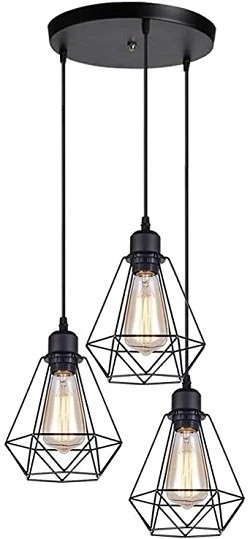RIOLIGHT RETRO KAFESLİ SARKIT AVİZE ÇAP: 30CM ürün görseli 1