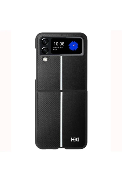Fuchsia Samsung Galaxy Z Flip 4 ile Uyumlu Kılıf HBC-155 Lizbon Kapak - Siyah ürün görseli 1