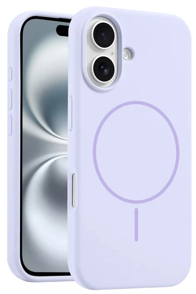 Fuchsia iPhone 16 Plus ile Uyumlu Kılıf Jully Kablosuz Şarj Özellikli Kapak - Lila ürün görseli 1