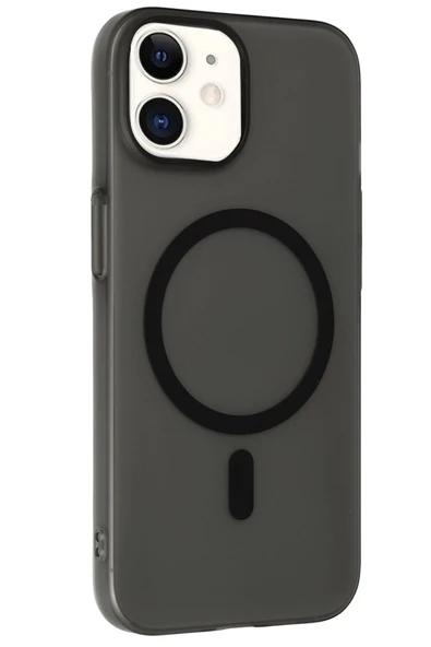 Fuchsia iPhone 11 ile Uyumlu Tuna PC Slim Kablosuz Şarj Özellikli Kapak - Siyah ürün görseli 1
