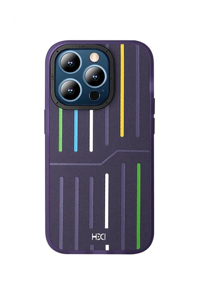 Fuchsia iPhone 14 Pro Max ile Uyumlu Kılıf HBC-221 Roma Kapak - Derin Mor ürün görseli 1
