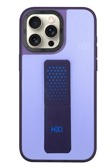 Fuchsia iPhone 15 Pro ile Uyumlu HBC-239 Colombo Standlı Kapak - Mor ürün görseli 1