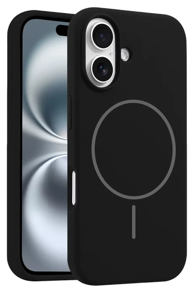 Fuchsia iPhone 16 Plus ile Uyumlu Kılıf Jully Kablosuz Şarj Özellikli Kapak - Siyah ürün görseli 1