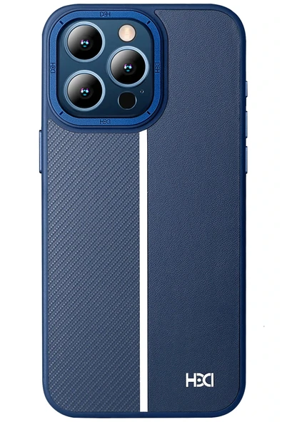 Fuchsia iPhone 15 Pro Max ile Uyumlu Kılıf HBC-155 Lizbon Kapak - Lacivert ürün görseli 1