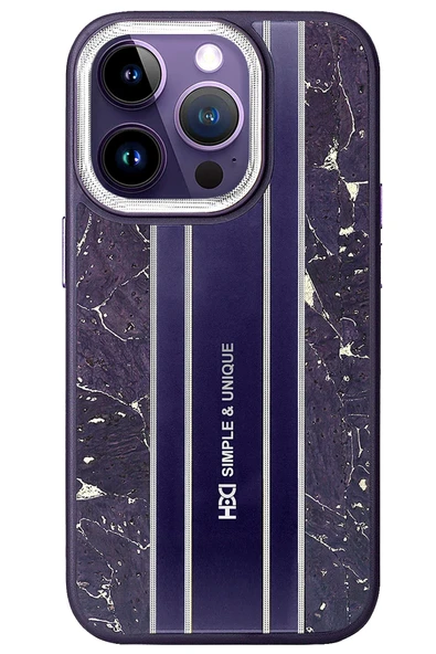 Fuchsia iPhone 14 Pro Max ile Uyumlu Kılıf HBC-188 Astra Kapak - Derin Mor ürün görseli 1